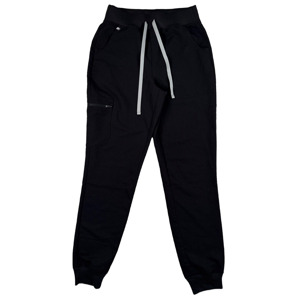 Figs High Waist Zamora Jogger Scrub Pants Women's Small Tall Black